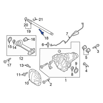 Ford OE - Outer Differential Housing Nut