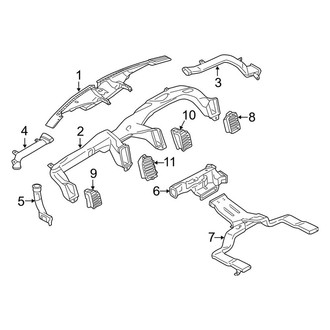 Ford OE - Instrument Panel - Ducts (Front)