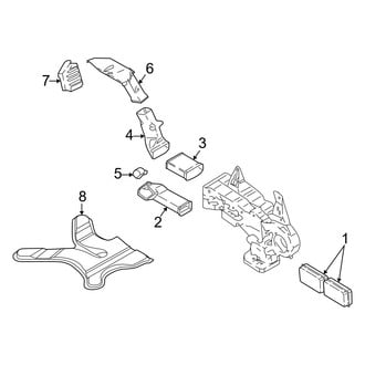 Ford OE - Instrument Panel - Ducts (Rear, W/O Panoramic Roof)