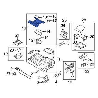 Ford OE - Upper Console Trim Panel