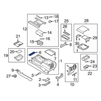 Ford OE - Front Console Mat