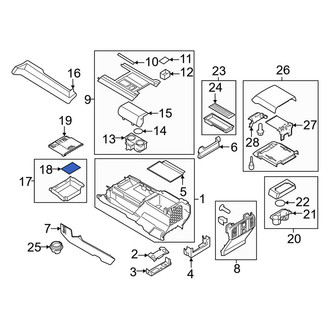 Ford OE - Front Center Console Mat