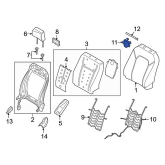 Ford OE - Front Upper Temperature Controlled Seat Blower Motor
