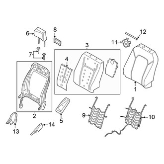 Ford OE - Seats & Tracks - Driver Seat Components (Seat Back)