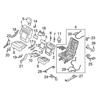 Ford OE - Seats & Tracks - Second Row Seats (40/20/40 Outer Seats)