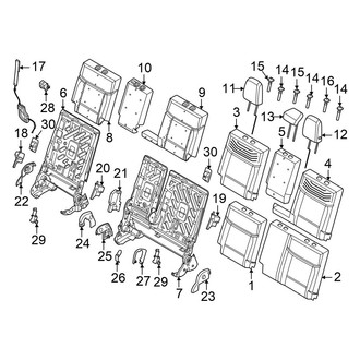 Ford OE - Seats & Tracks - Third Row Seats (Seat Back Components)