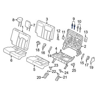 Ford OE - Center Outer Headrest Guide