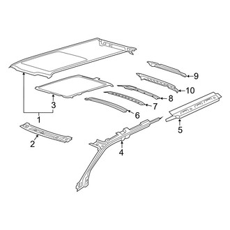 Ford OE - Roof & Components (With Sunroof), (Max King Ranch / Max Limited / Max Platinum / Max SSV / Max XLT)