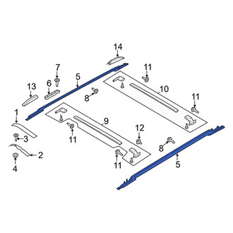 Ford OE - Right Roof Luggage Carrier Side Rail