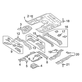 Ford OE - Pillars, Rocker & Floor - Floor & Rails