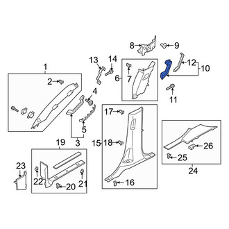 Ford OE - Rear Left Interior Grab Bar