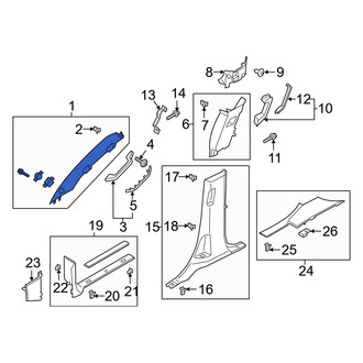 Ford OE - Left Body A-Pillar Trim Panel