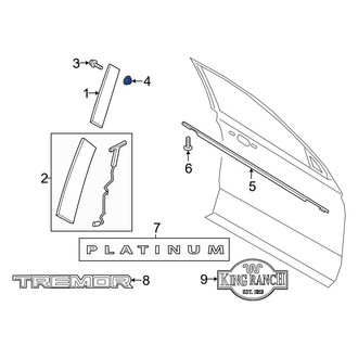 Ford OE - Door Applique Nut