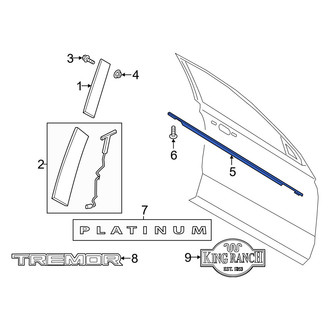 Ford OE - Front Left Door Belt Molding