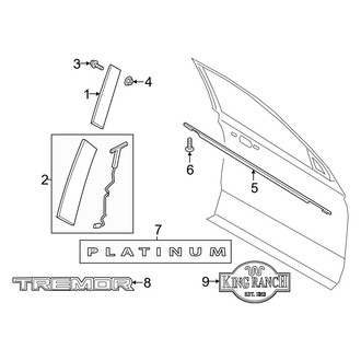Ford OE - Front Door - Exterior Trim