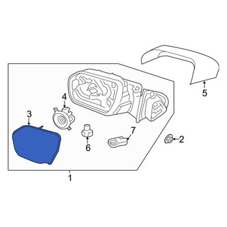 Ford OE - Front Left Door Mirror Glass
