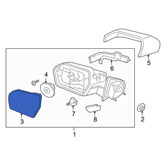 Ford OE - Front Right Door Mirror Glass