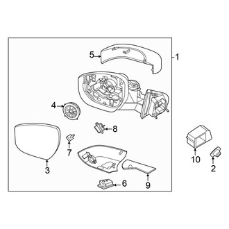 Ford OE - Front Door - Outside Mirrors (W/O Signal Lamp), (Active / Max Active)