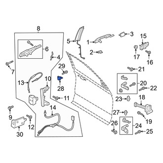 Ford OE - Rear Door Lock Striker Plate