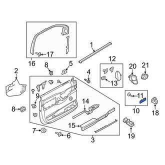 Ford OE - Front Left Interior Door Handle Trim