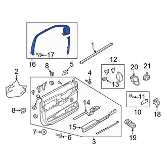Ford OE - Front Left Door Window Molding