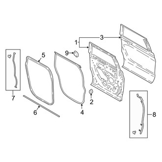 Ford OE - Rear Door - Door & Components