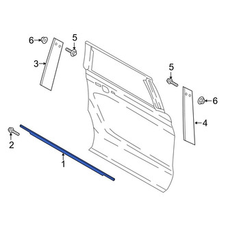 Ford OE - Rear Right Door Belt Molding