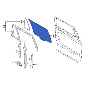 Ford OE - Front Left Door Glass