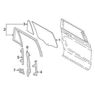 Ford OE - Rear Door - Glass & Hardware