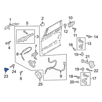 Ford OE - Rear Door Lock Striker Plate