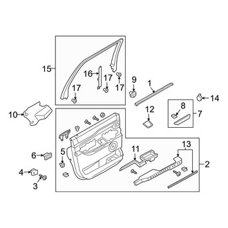 Ford OE - Rear Door - Interior Trim (Limited / Platinum / SSV / XL / XLT)