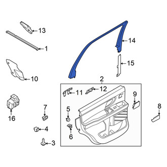 Ford OE - Rear Left Door Window Molding