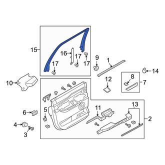 Ford OE - Rear Left Door Window Molding