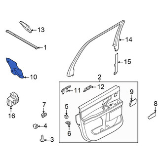 Ford OE - Rear Left Door Water Deflector