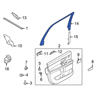 Ford OE - Rear Right Door Window Molding