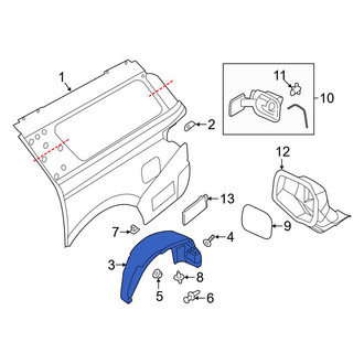 Ford OE - Rear Left Quarter Panel Splash Shield