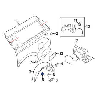 Ford OE - Quarter Panel Splash Shield Clip