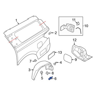 Ford OE - Radiator Support Splash Shield Clip