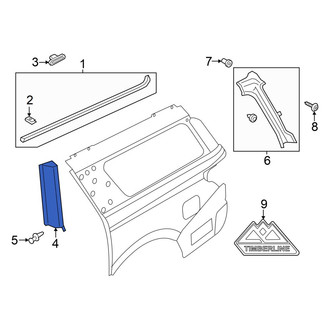 Ford OE - Left Body C-Pillar Molding