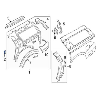 Ford OE - Rear Door Lock Striker Plate