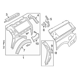 Ford OE - Quarter Panel - Inner Structure