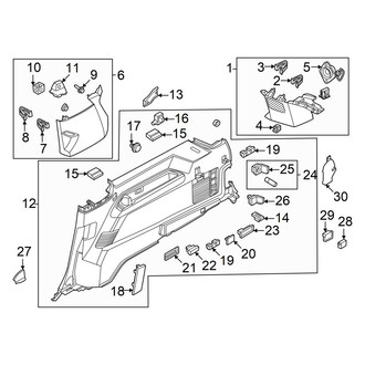 Ford OE - Quarter Panel - Interior Trim (Passenger Side)