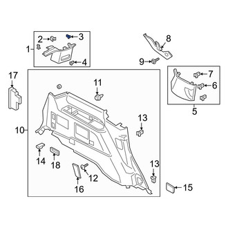 Ford OE - Lower Body B-Pillar Trim Panel Clip