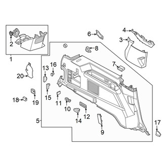 Ford OE - Quarter Panel - Interior Trim (Driver Side)