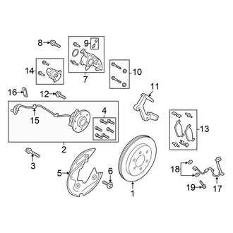 Ford OE - Rear Suspension - Brake Components