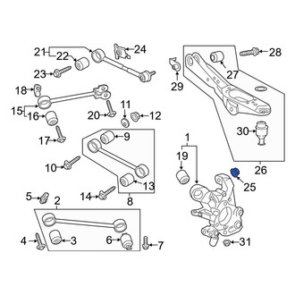 Ford OE - Lateral Arm Nut