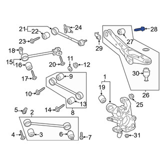 Ford OE - Lower Suspension Control Arm Bolt