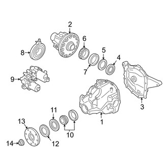 Ford OE - Rear Suspension - Carrier & Components (9.75" Axle, With Electronic Locking)