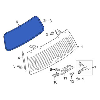 Ford OE - Rear Back Glass Weatherstrip
