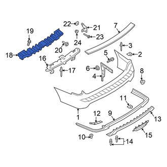Ford OE - Rear Bumper Impact Absorber